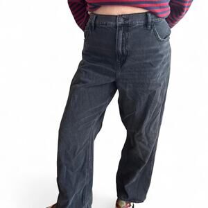 American eagle black straight leg jeans size 14/16